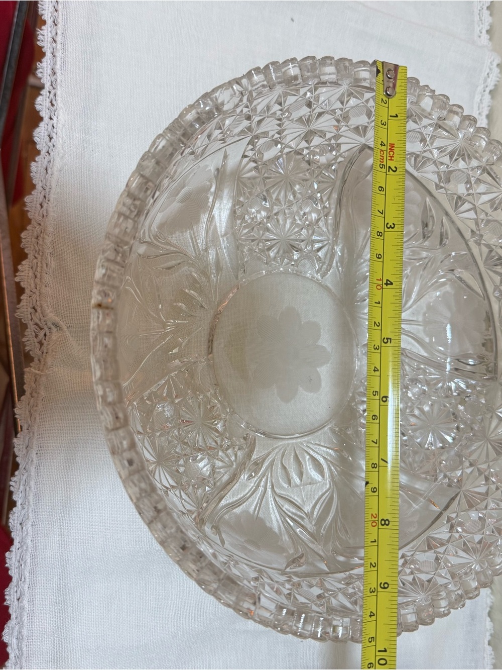 Heavily Cut American Brilliant Cut Glass Bowl - Picture 8 of 8